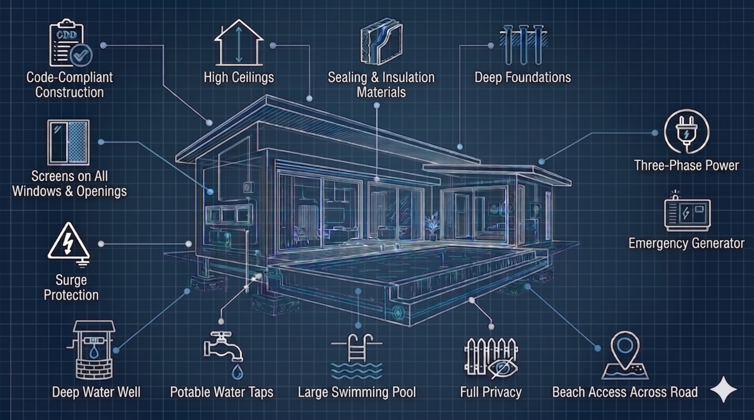 Construction specification — everything included in a villa